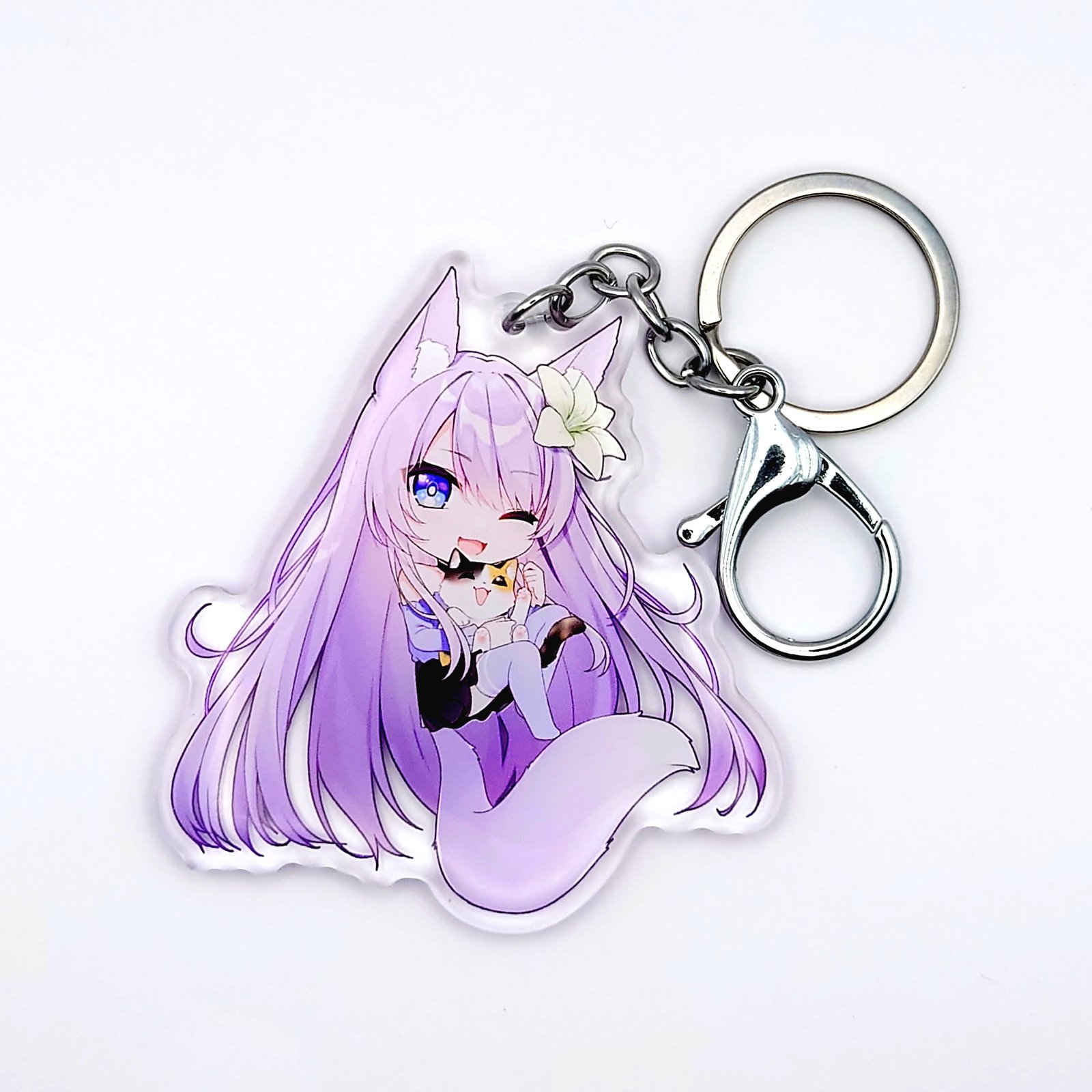★BLACK PURPLE☆Nami Chain Keyring Amazon.com: beemorita Black Keychain Key Tag for Car