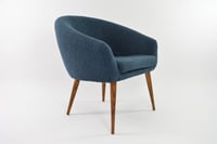 Image 1 of Fauteuil  Coquille bouclette bleue