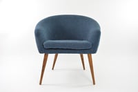 Image 2 of Fauteuil  Coquille bouclette bleue