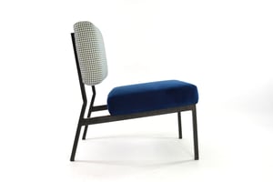 Image of Fauteuil chauffeuse bicolore