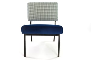 Image of Fauteuil chauffeuse bicolore