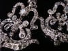 LATE GEORGIAN LARGE 18CT SILVER NATURAL OLD CUT DIAMOND DROP EARRINGS