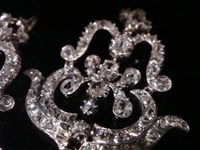 Image 5 of LATE GEORGIAN LARGE 18CT SILVER NATURAL OLD CUT DIAMOND DROP EARRINGS