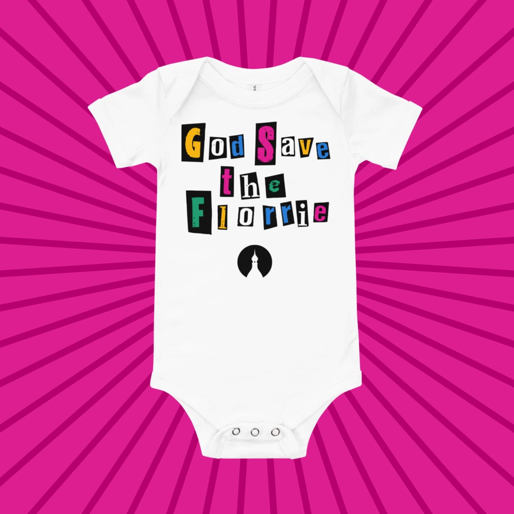 God Save The Florrie Baby Grow (White)