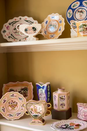 Image of Elizabethan Bird - Romantic Vase