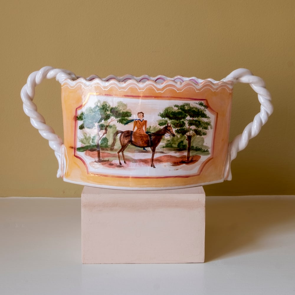Image of Roaming the Woods - Romantic Vase with a Pink Lustre