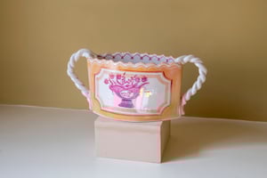 Image of Roaming the Woods - Romantic Vase with a Pink Lustre