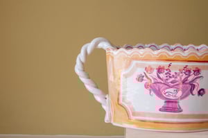 Image of Roaming the Woods - Romantic Vase with a Pink Lustre