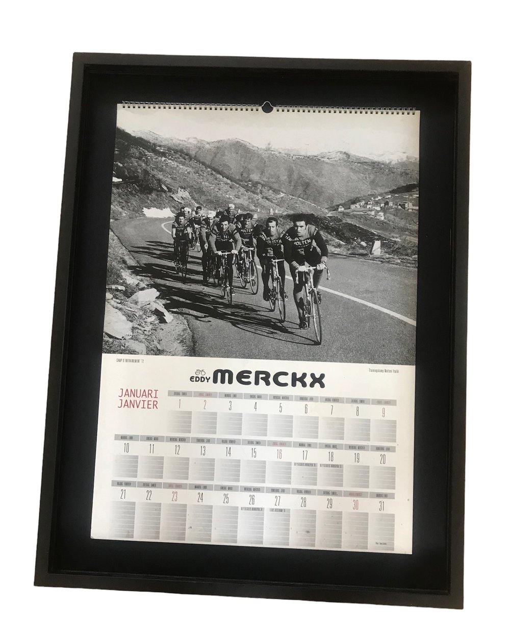  25th Anniversary Eddy Merckx calendar from 1980 beginnings in frame building.