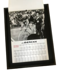 Image 4 of  25th Anniversary Eddy Merckx calendar from 1980 beginnings in frame building.