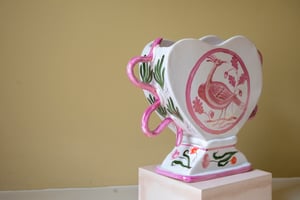 Image of Pink Lustre Tulips - Romantic Vase