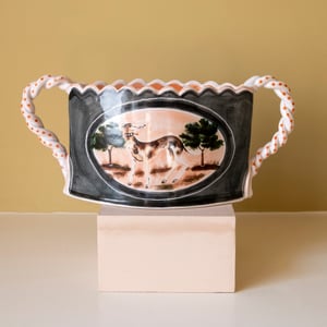 Image of Whippets on the Meadow - Romantic Vase