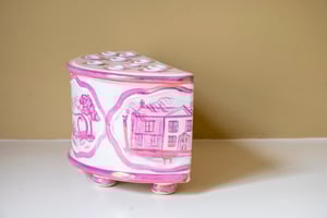 Image of Pink Lustre - Romantic Demi-lune Vase II