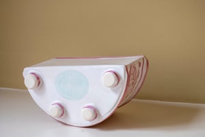 Image of Pink Lustre - Romantic Demi-lune Vase II