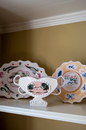 Image of Peach Paintings - Romantic Vase