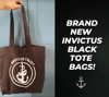 TOTE BAGS - Invictus Black Tote Shopper Bags