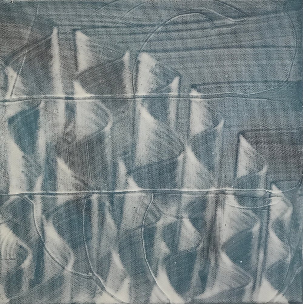 Image of Lines study - grey-blue-white