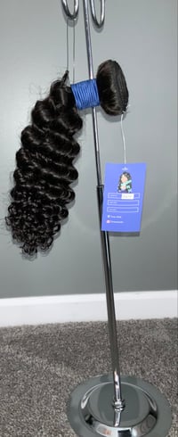 Image 1 of 100% Human Hair  Deep Wave 12A Virgin Brazilian  (Blue Band Hair)