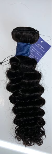 Image 5 of 100% Human Hair  Deep Wave 12A Virgin Brazilian  (Blue Band Hair)