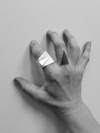 Image 2 of STERLING SILVER BRUTALIST STACKER 