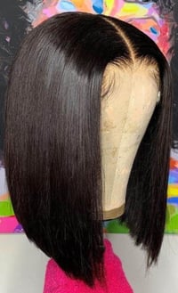 Image 4 of Blow Out Sale 12A Virgin Brazilian 100% Human Hair 4x4 HD Bob Style wig!!!