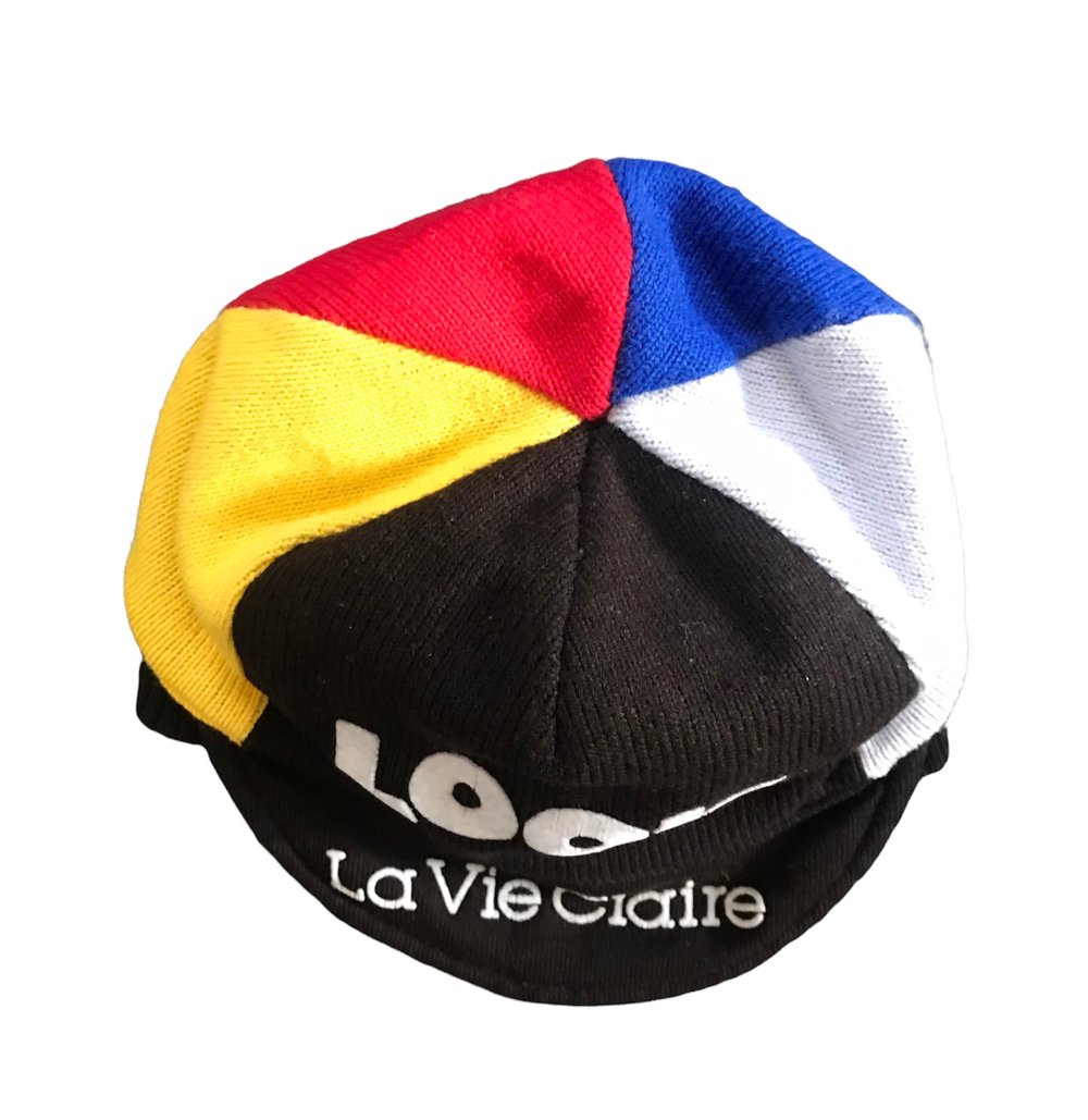 1984 🇫🇷 Look La Vie Claire Terraillon team -  woolen vintage cycling winter cap