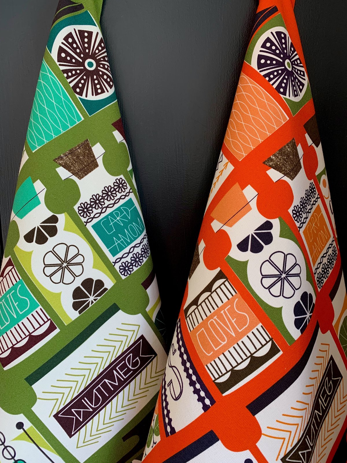 Spice Jars Cotton Teatowels