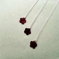 Image 2 of PINK CHERRYBLOSSOM PENDANT ON A STERLING SILVER 18" CHAIN 