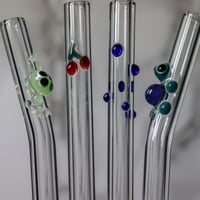 Image 2 of Set of 4 Glass Straws 