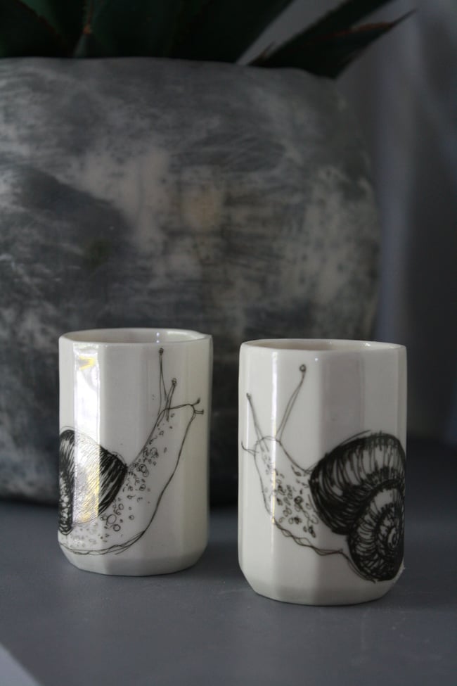 Mazās porcelāna glāzītes (2gab) 60 ml