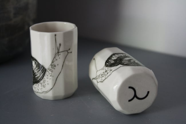 Mazās porcelāna glāzītes (2gab) 60 ml