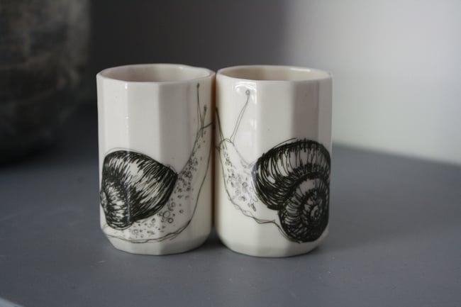 Mazās porcelāna glāzītes (2gab) 60 ml