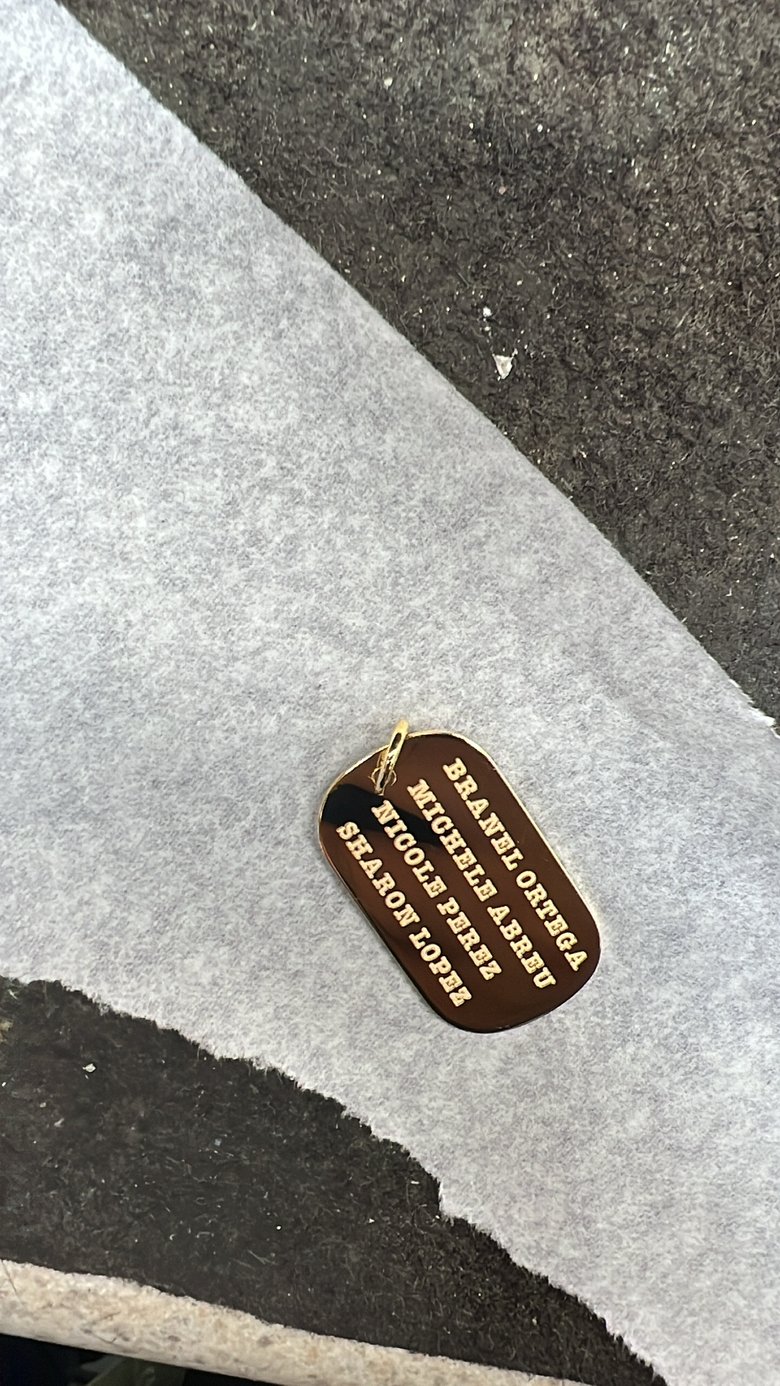 Image of 14k Solid Gold Dog Tag