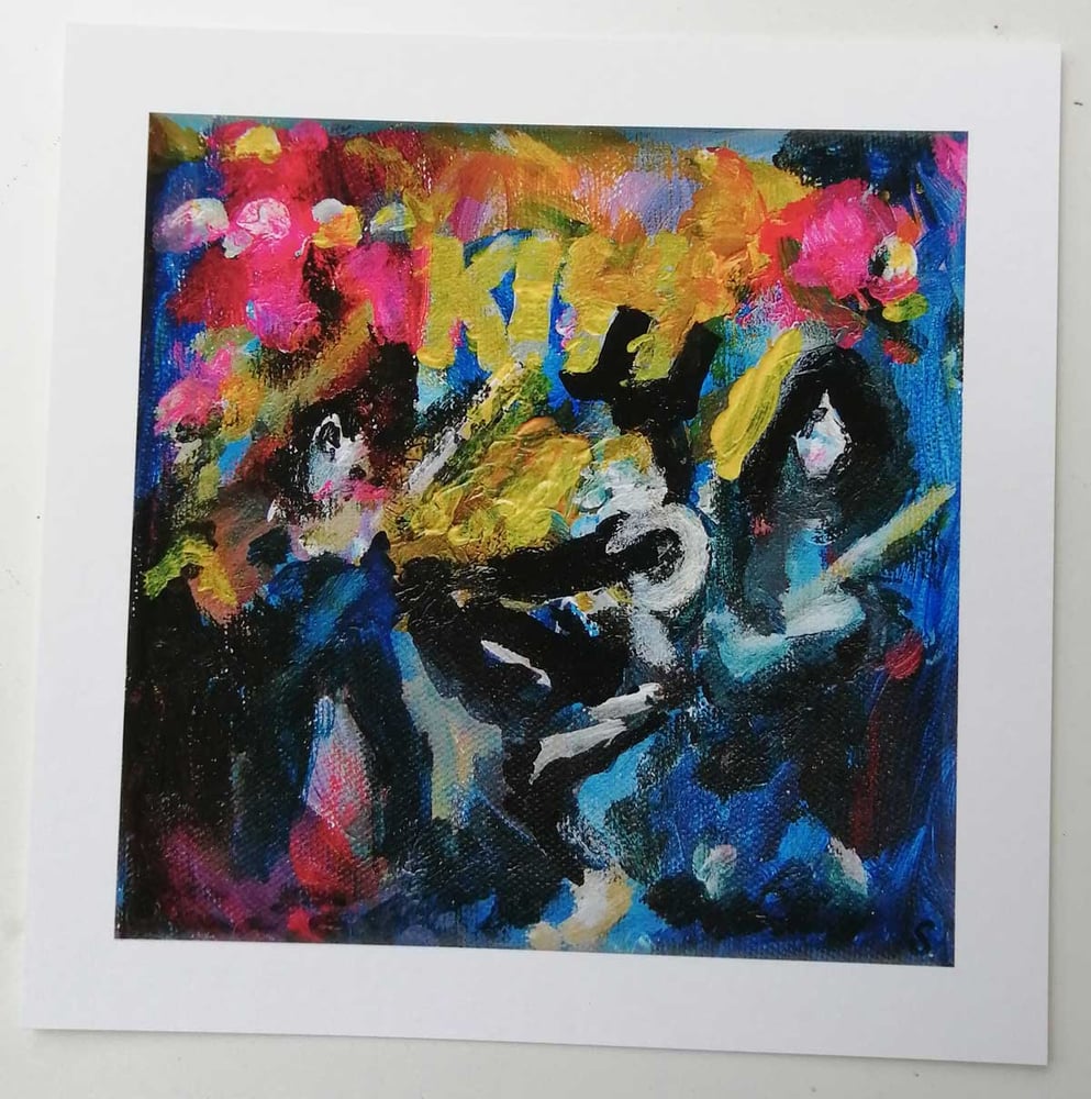 Image of Sean Worrall - Kiss Alive  - limited edition print 20x20cm