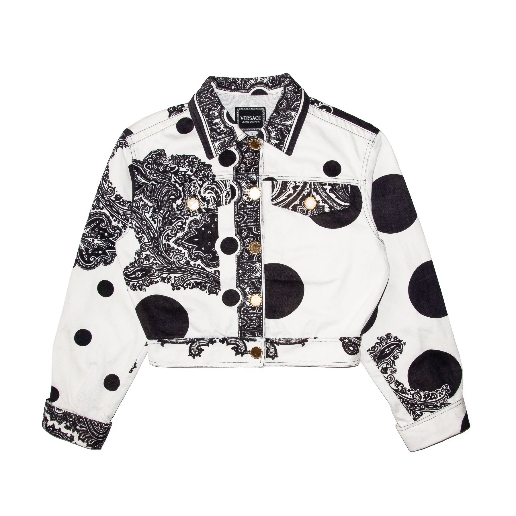 Image of Versace Jeans Couture 1991 Paisley Print Jacket