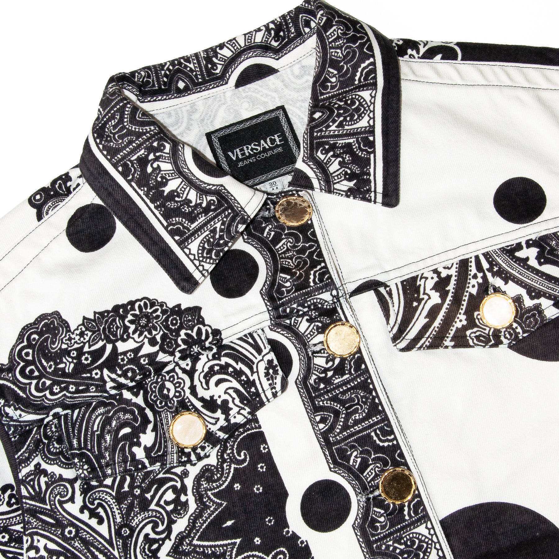 Image of Versace Jeans Couture 1991 Paisley Print Jacket