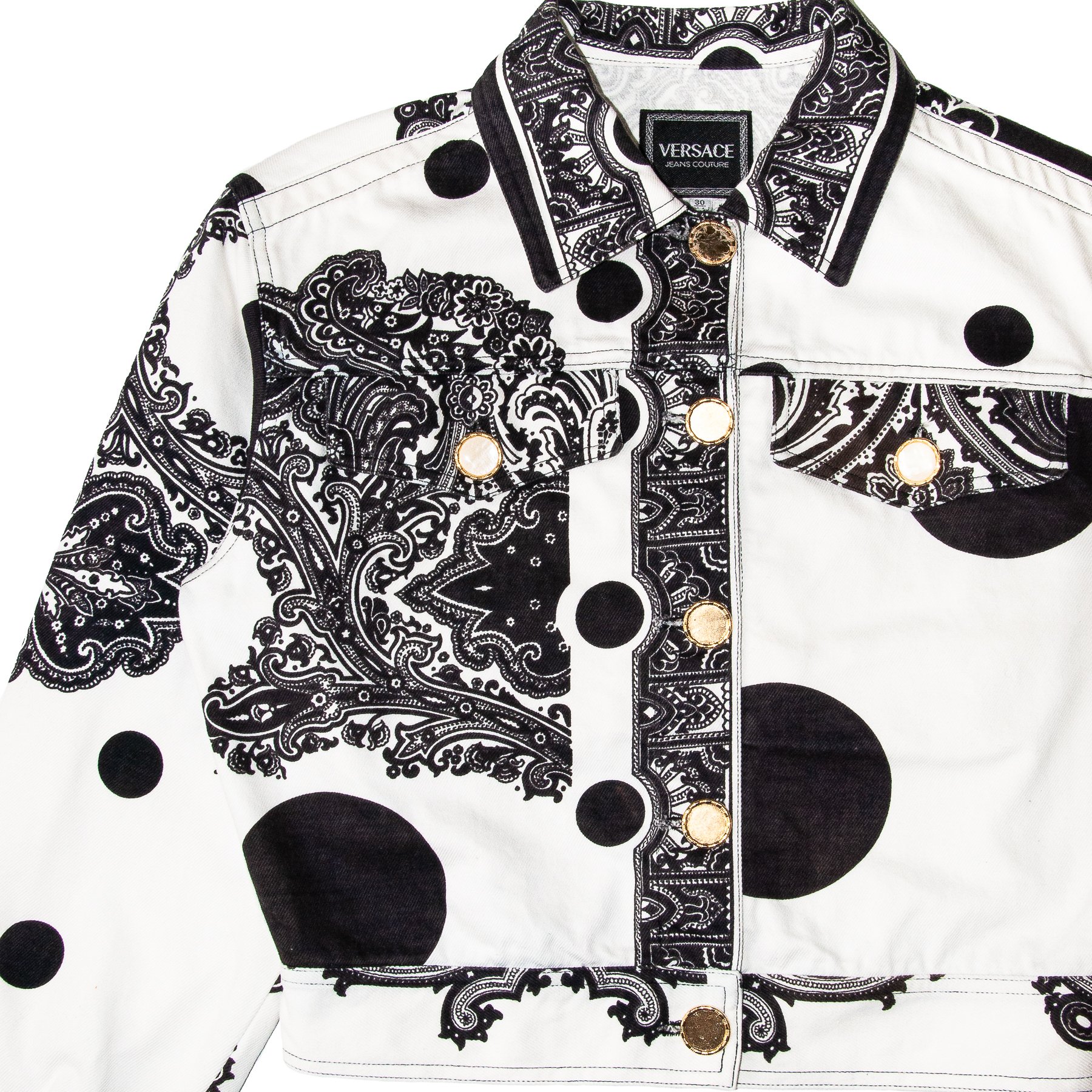 Image of Versace Jeans Couture 1991 Paisley Print Jacket