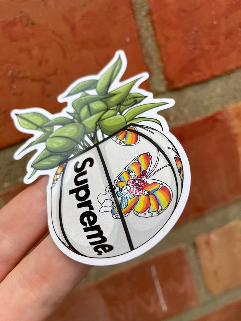 Supreme basketball sticker createdbycait