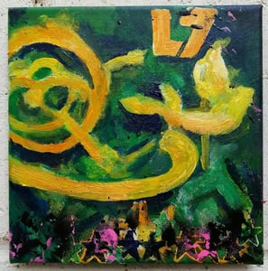 Image of Sean Worrall - Bricks Are Heavy  - Electric Painting No.14 (2022) - Acrylic, on canvas