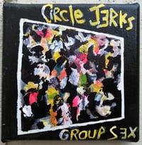 Image 1 of Sean Worrall - Circle Jerks - Electric Painting No.4  (2022) Acrylic on canvas, 15x15cm