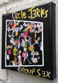 Image 3 of Sean Worrall - Circle Jerks - Electric Painting No.4  (2022) Acrylic on canvas, 15x15cm
