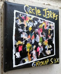 Image 2 of Sean Worrall - Circle Jerks - Electric Painting No.4  (2022) Acrylic on canvas, 15x15cm