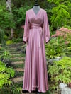 "Coquette" Beverly Dressing Gown w/ Crystal Button Cuffs PRE-ORDER FOR JULY