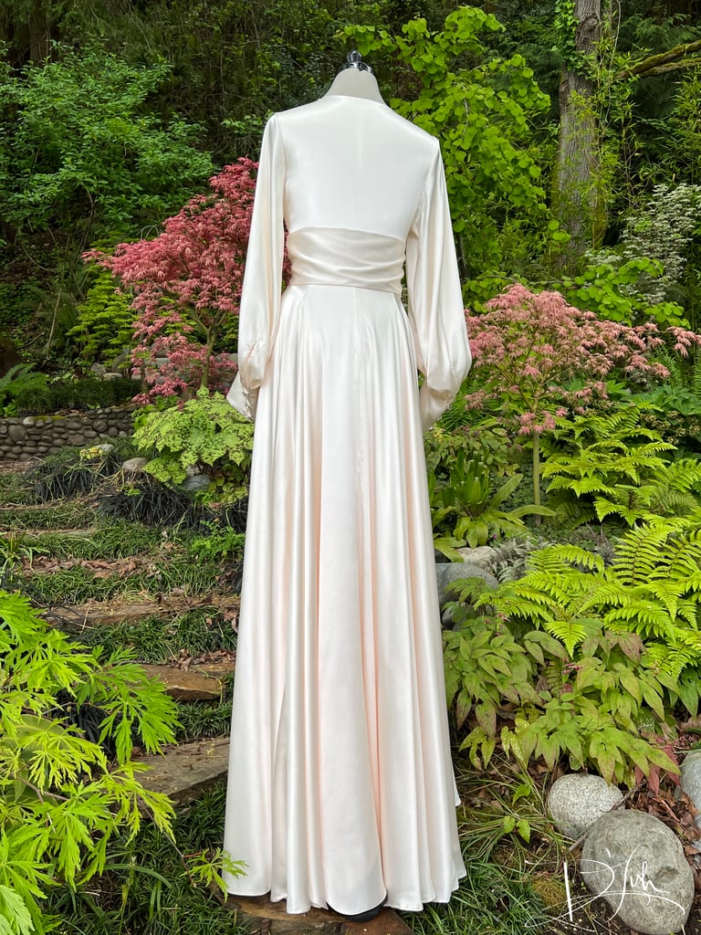 "Golden Hour" Beverly Dressing Gown w/ Crystal Buttons Image 3