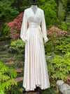 "Golden Hour" Beverly Dressing Gown w/ Crystal Buttons 