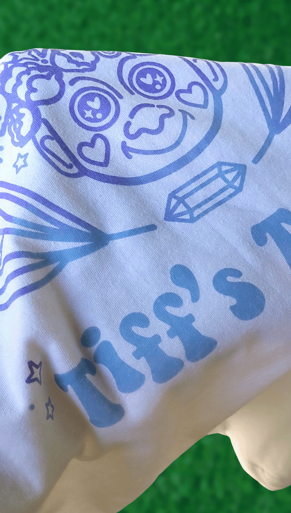 Solar Color Changing Tiff's Trolls Cotton Tee Blue to Purple, Unisex