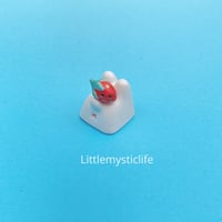 Image 3 of Strawberry bunny ceramic keycap 