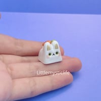 Image 1 of ceramic keycap carrot bunny