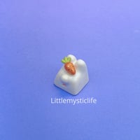 Image 2 of ceramic keycap carrot bunny