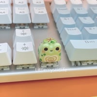 Image 1 of ceramic keycap lily pad frog 1